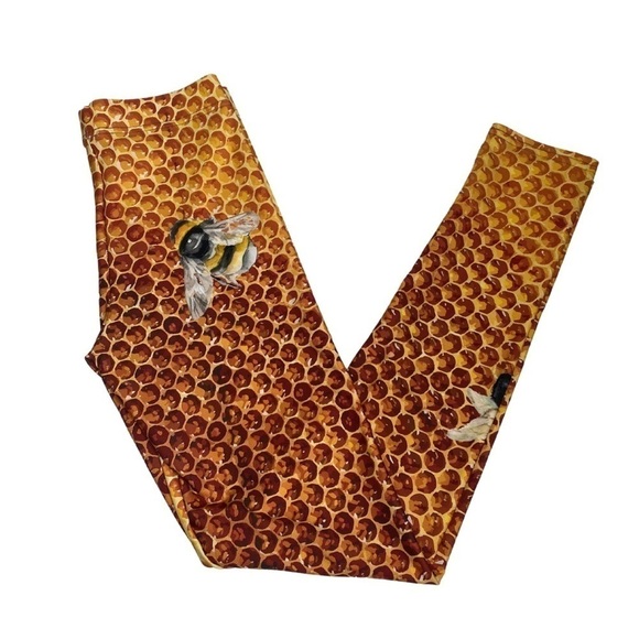Moor Beehive Honeycomb EcoPoly Leggings Sz M - Picture 3 of 6